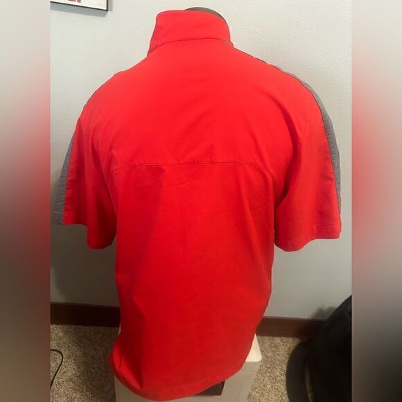 Nike Drifit Men’s Small Red Short Sleeve Baseball Pullover - Picture 3 of 7